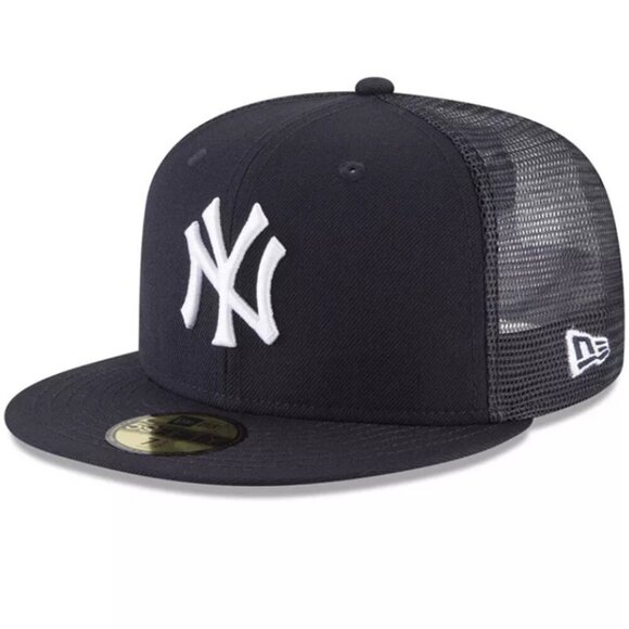 New Era New York Yankees On-Field Mesh Back 59FIFTY Fitted Cap Size 7 1/4 - Picture 1 of 7